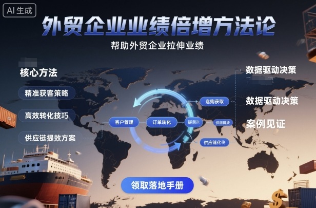 外贸企业业绩倍增方法论,帮助外贸企业拉伸业绩-裕启创服