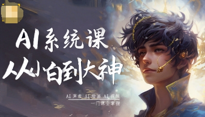 AI系统课程，从小白到大神系统学AI，AI声音-AI绘画-AI视频一门课全掌握-裕启创服