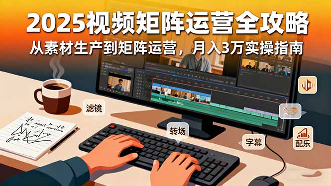 2025短视频矩阵运营全攻略:从素材生产到矩阵运营,月入3万实操指南-裕启创服