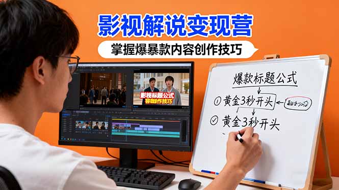 影视解说变现营:通过30+实战案例爆款内容创作技巧,掌握影视解说盈利密码-裕启创服
