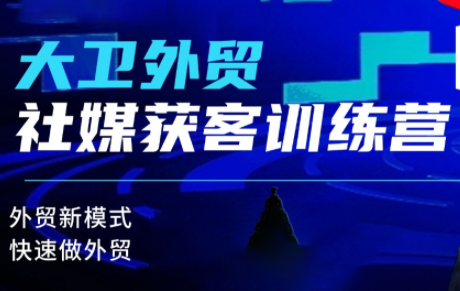 大卫老师·外贸社媒获客独家训练营(更新10月)-裕启创服
