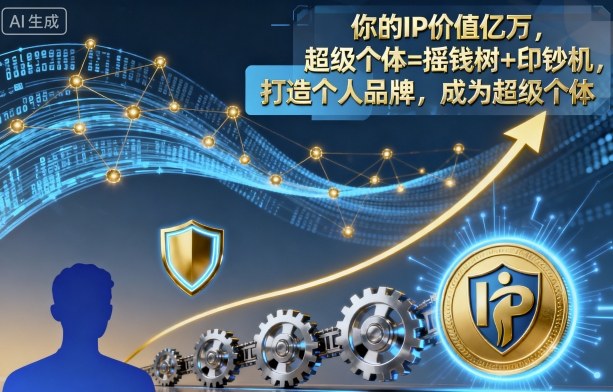 你的IP价值亿万，超级个体=摇钱树+印钞机，打造个人品牌，成为超级个体-裕启创服