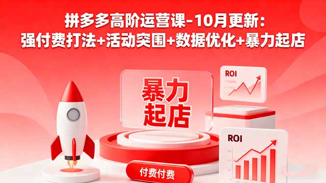 拼多多高阶运营课-10月更新:强付费打法+活动突围+数据优化+暴力起店-裕启创服