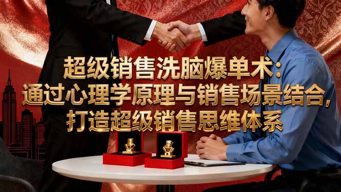 超级销售洗脑爆单术：通过心理学原理与销售场景结合,打造超级销售思维体系-裕启创服