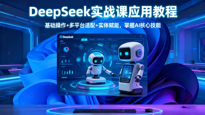 DeepSeek实战课应用教程、基础操作+多平台适配+实体赋能，掌握AI核心技能-裕启创服