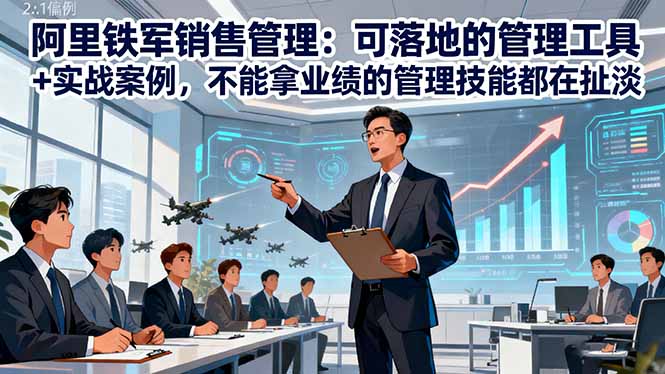 阿里铁军销售管理：可落地的管理工具+实战案例，不能拿业绩的管理都在扯淡-裕启创服