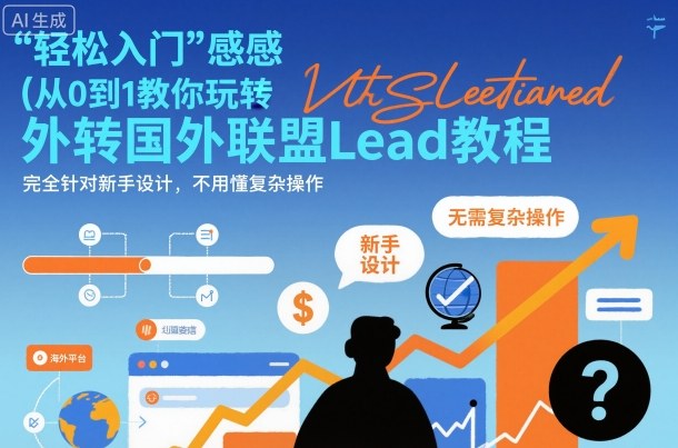 国外联盟賺美刀项目,从0到1教你玩转国外联盟Lead教程,纯新手可操作性100%-裕启创服