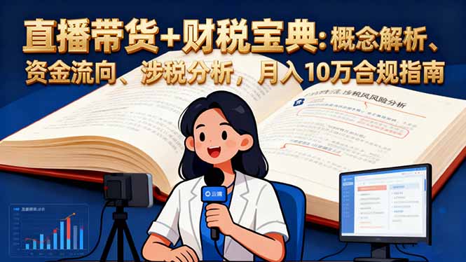 直播带货+财税宝典：概念解析、资金流向、涉税分析，月入10万合规指南-裕启创服