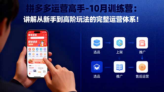 拼多多运营高手-10月训练营：讲解从新手到高阶玩法的完整运营体系！-裕启创服