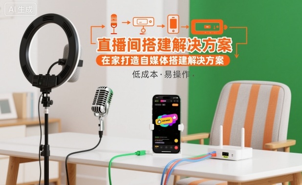 直播间搭建解决方案,在家打造自媒体搭建解决方案-裕启创服