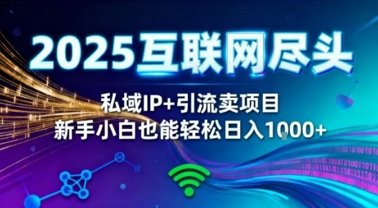 2025网创尽头王炸项目!私域IP+精准引流,新手小白在家躺賺日入1k,零经验也能上手【揭秘】-裕启创服