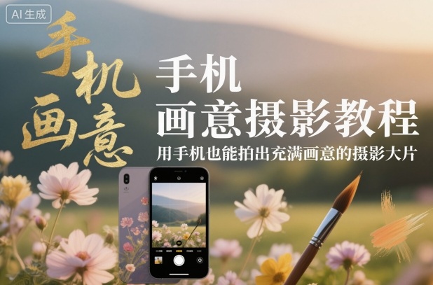 手机画意摄影教程,用手机也能拍出充满画意的摄影大片-裕启创服