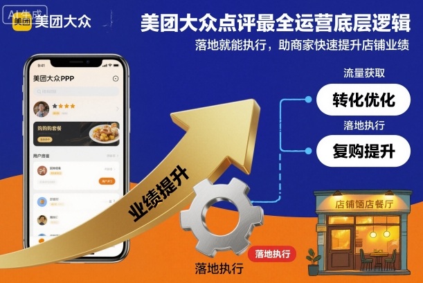 美团大众点评最全运营底层逻辑，落地就能执行，助商家快速提升店铺业绩-裕启创服