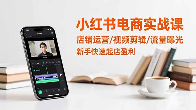 小红书电商实战课:店铺运营/视频剪辑/流量曝光,新手快速起店盈利-裕启创服